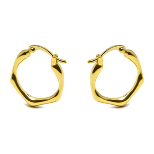 Pendientes acabado oro 18K