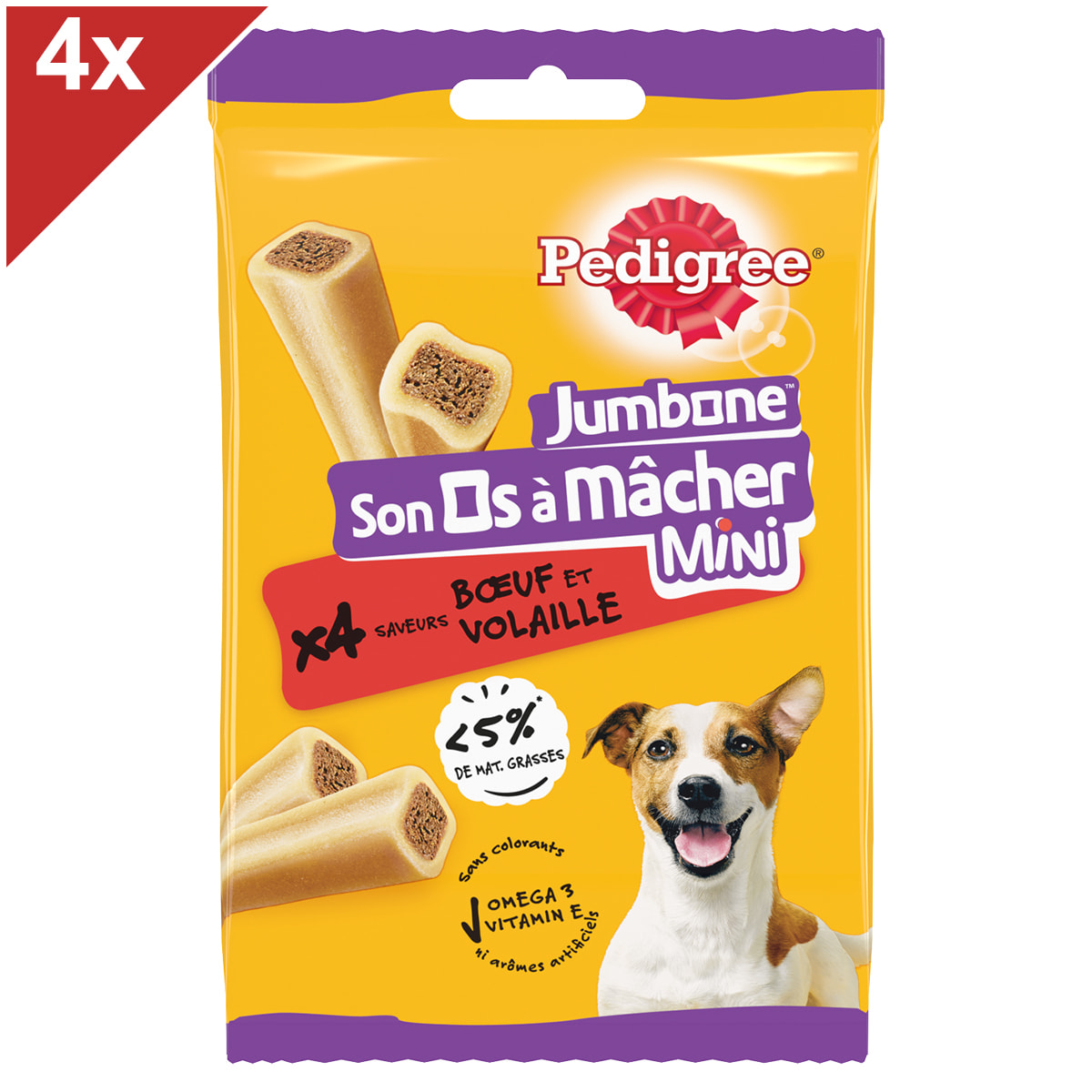 PEDIGREE Os à Mâcher Jumbone Récompenses pour petit chien (4x160g)