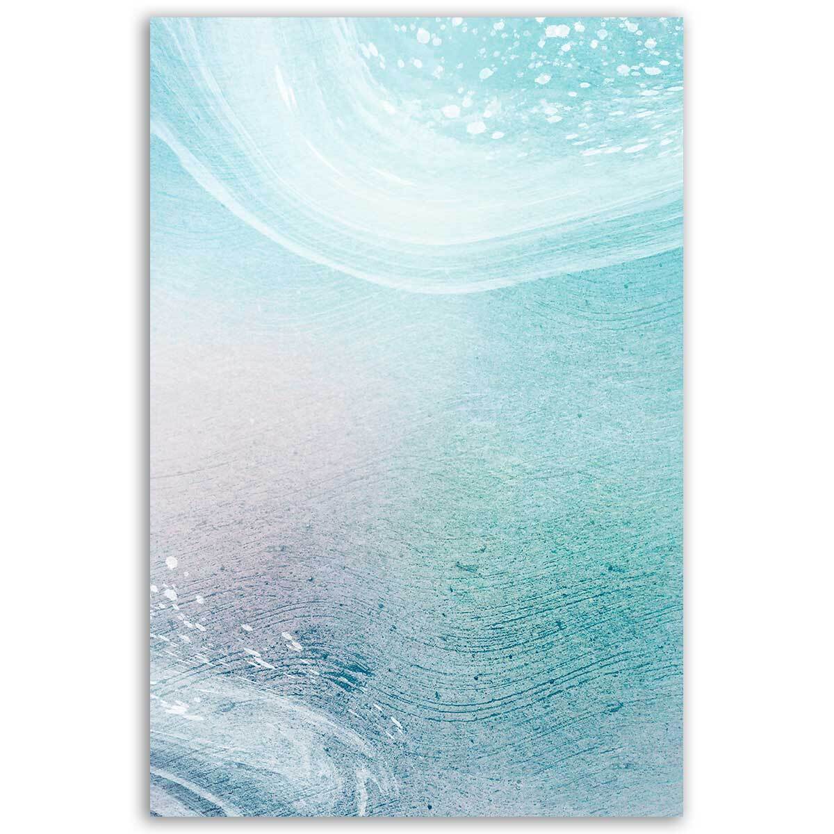 Tableau aquarelle douce turquoise Toile imprimée