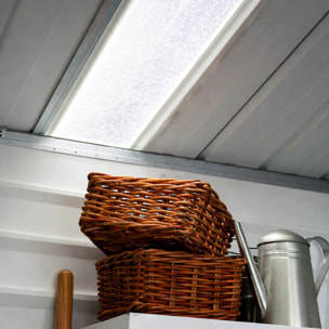 Abri de jardin métal Yardmaster 10,46 m² + kit d'ancrage