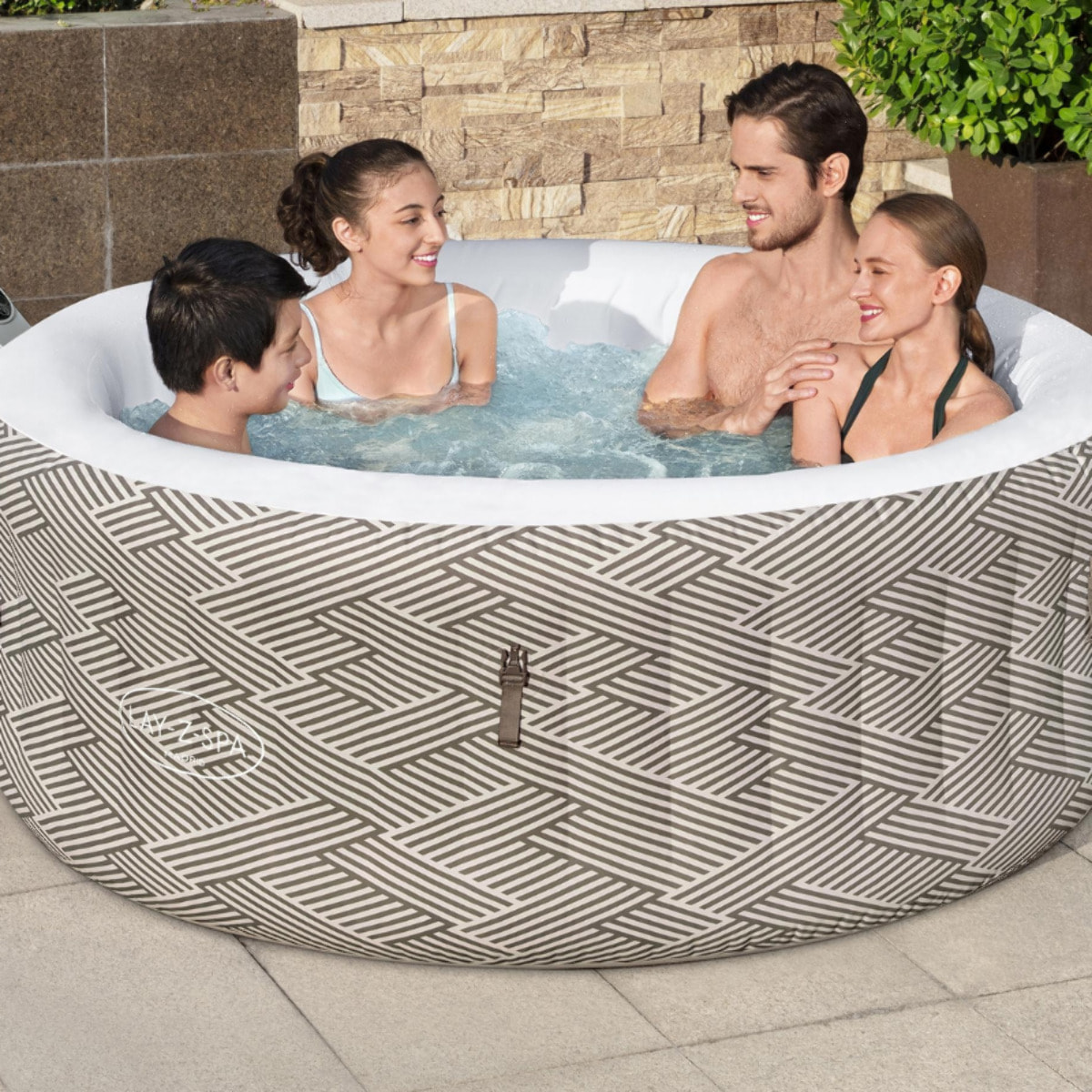 Bestway Spa gonflable rond Lay-Z-Spa Madrid AirJet avec WiFi 2-4 personnes