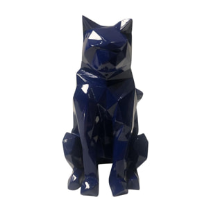 Chat origami Bleu