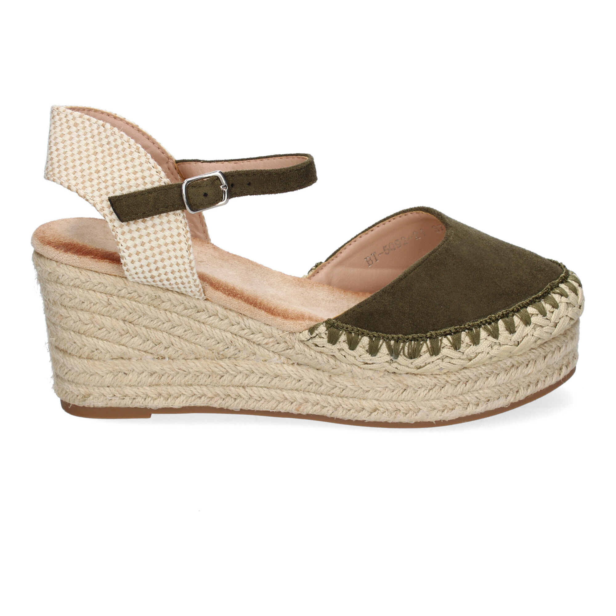 Sandalia de Cuña de Yute para Mujer, Comodas y Elegantes con Detalles Trenzados