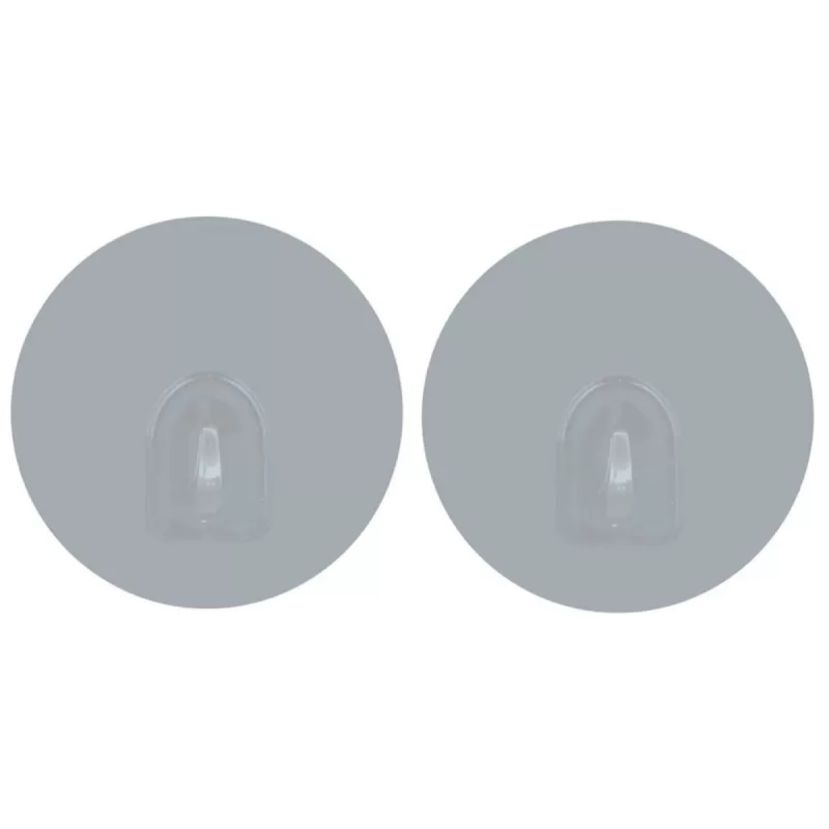 Lot de 2 crochets rond muraux repositionnables Gris clair MSV
