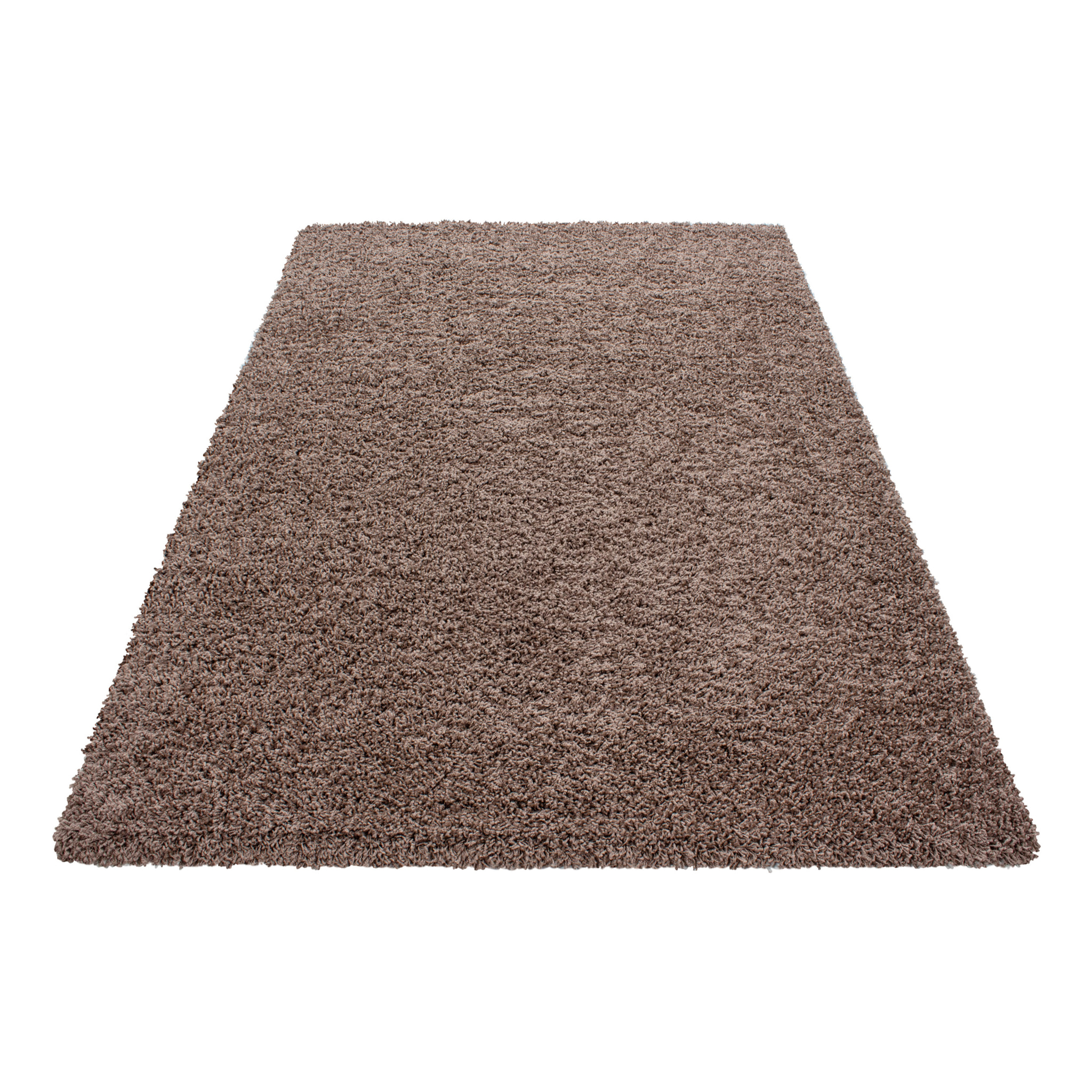 OTTAWA - Tapis rond shaggy uni Moka
