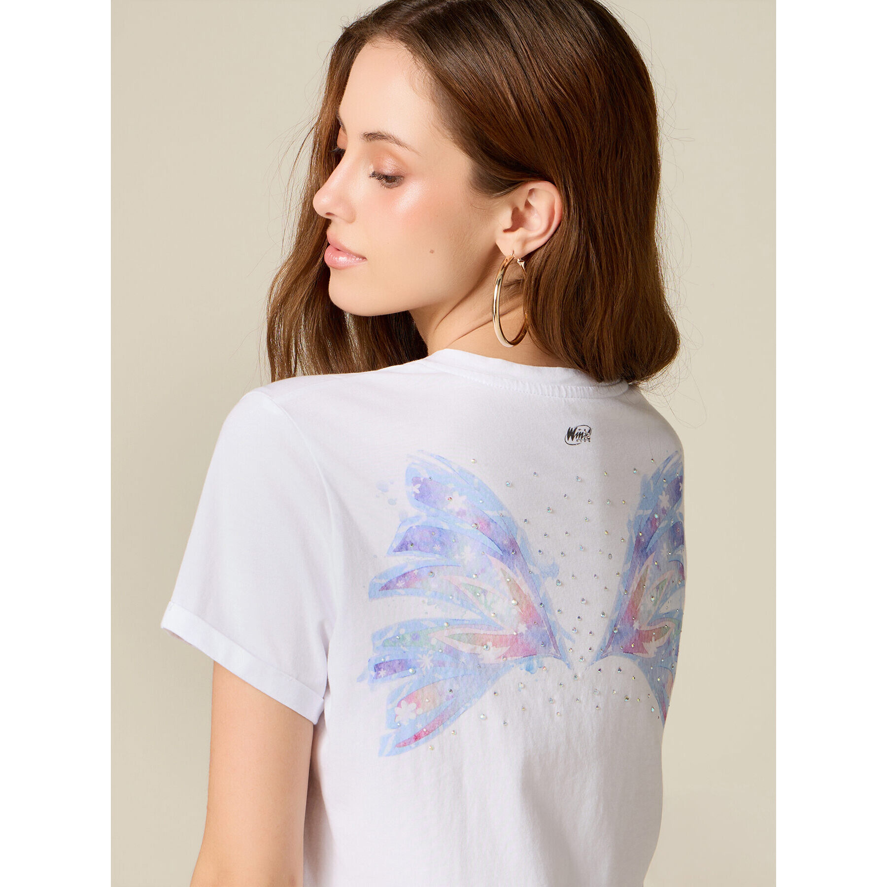 Oltre - T-shirt Winx con cristalli - Bianco