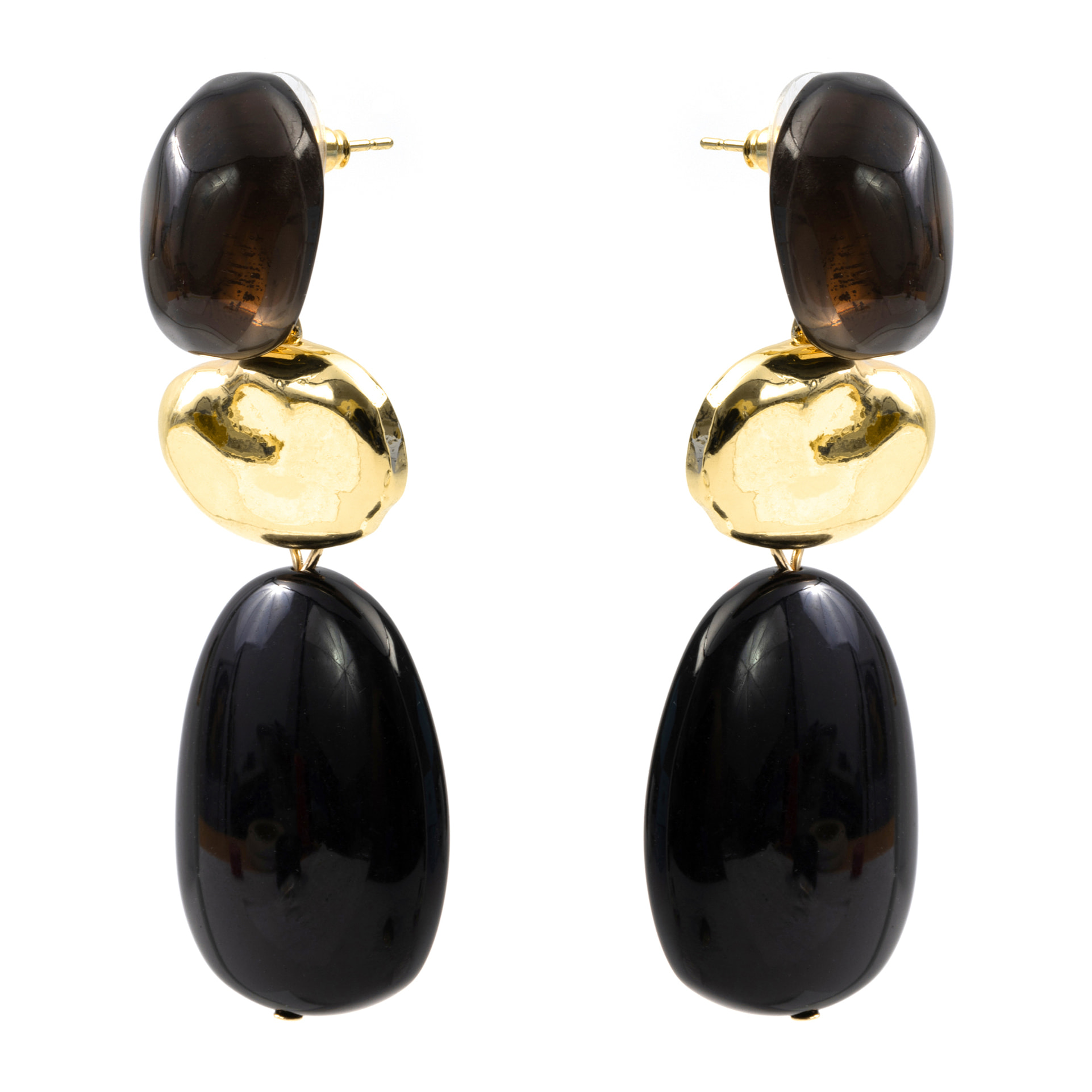 Pendientes Zulis acabado oro amarillo 18k