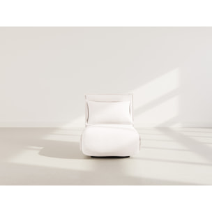 Candice - Banquette 1 place convertible clic-clac en velours côtelé - Beige