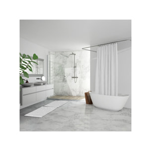 Tapis de salle de bain rectangulaire 40 x 60 cm en coton - 6 coloris - WILLOW