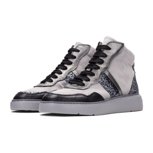 Deportivo Oceania Negro gris glitter 3,5 cm