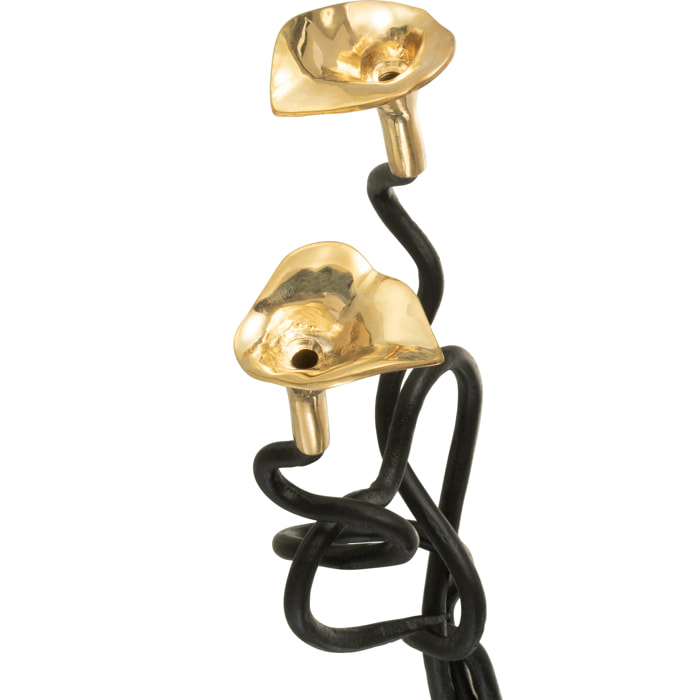 J-Line chandelier Tiago - acier - noir/or