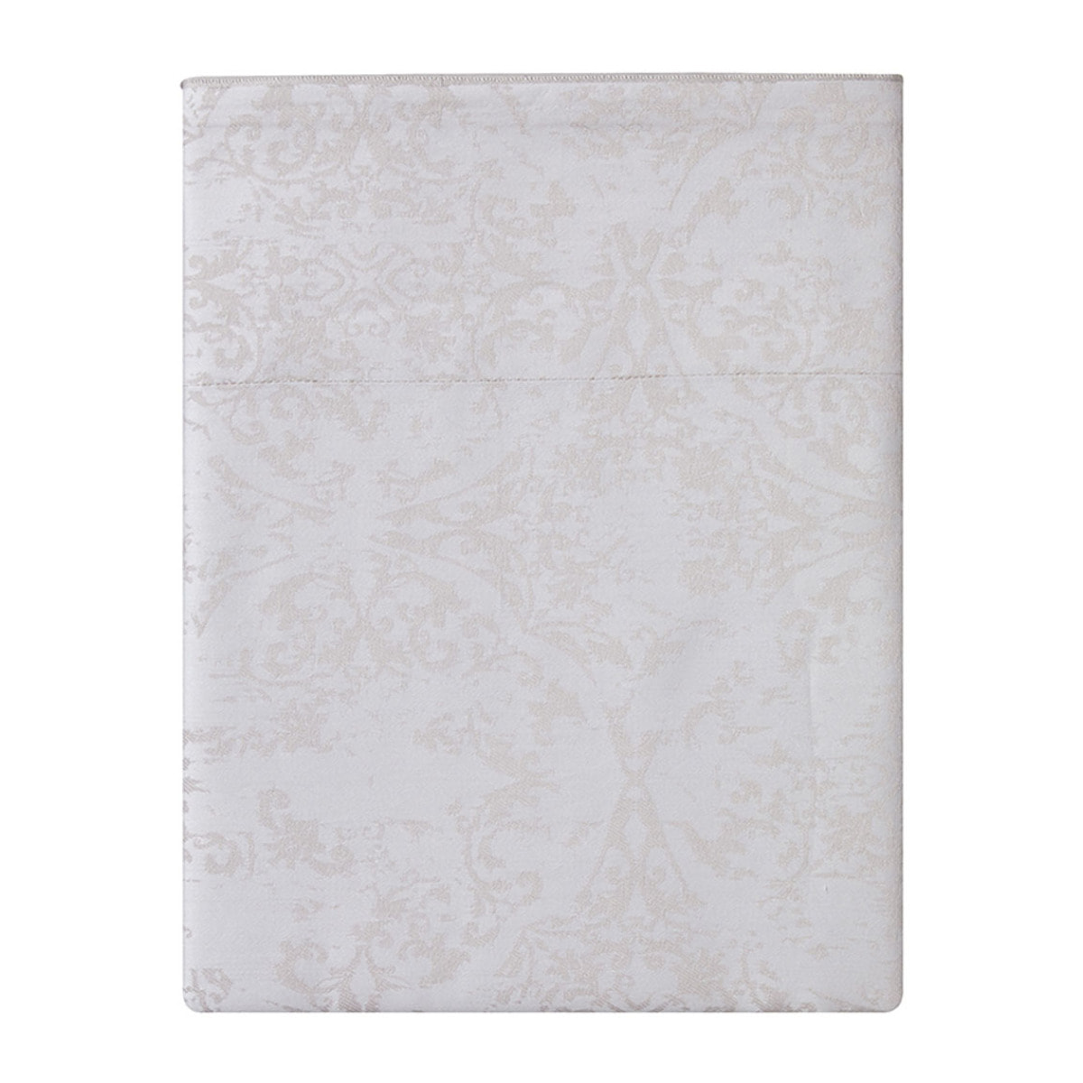 Drap plat imprimé en satin de coton bio, QUANTIQUE, Nacre