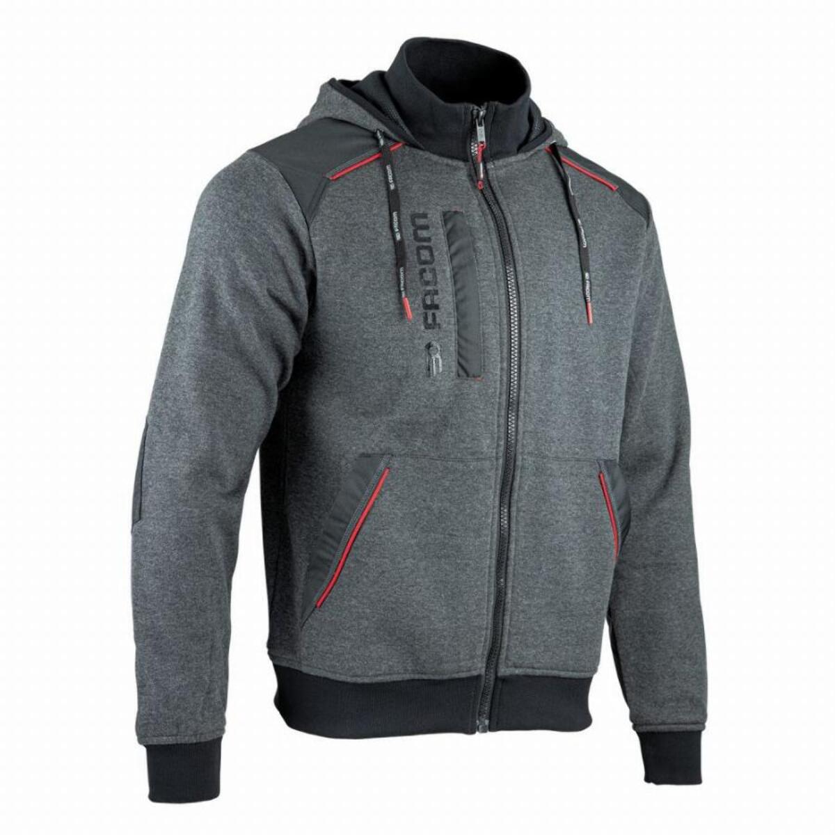 Sweat zippé FACOM Jumper Gris/Noir/Rouge Taille S - FXWW8000E-S