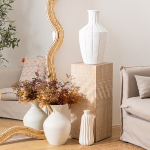 Vase antique "Nolwi" céramique blanc H48cm