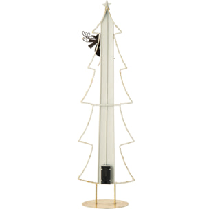 J-Line Sapin de Noël LED calendrier de l’avent - métal - blanc/doré