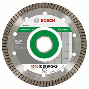 Disque à tronçonner diamanté BOSCH D Turbo Spécial Céramique et Pierre 125X22.23 MM - 2608602479