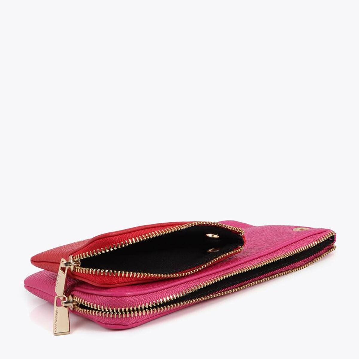 Portafoglio doppio con ciondolo LC