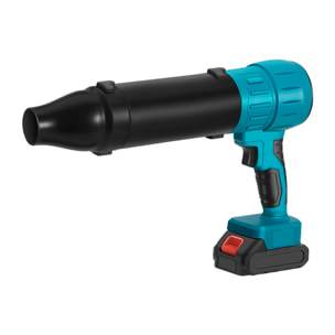 Soplador turbo 21V con 1050W, 15000mAh y 3 boquillas diferentes.