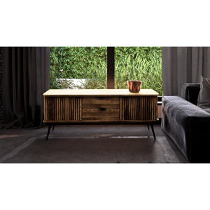 Meuble tv bois hêtre amalfi 144x46cm