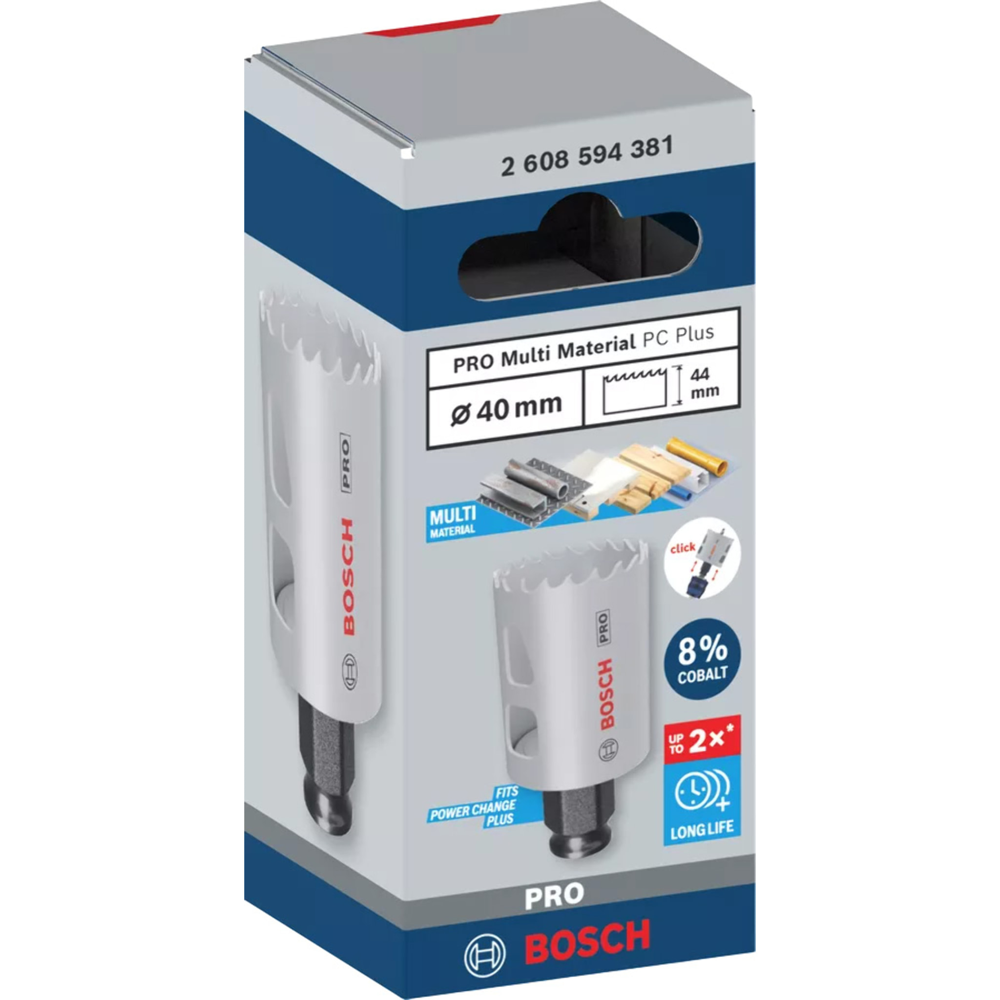 Scie trépan PRO Multi Material Power Change Plus - BOSCH - D.40