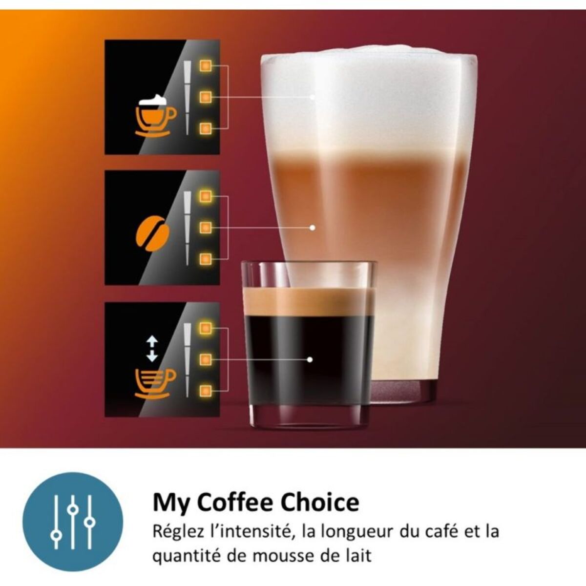 Expresso Broyeur PHILIPS EP4441/50 SilentBrew LatteGo Noir