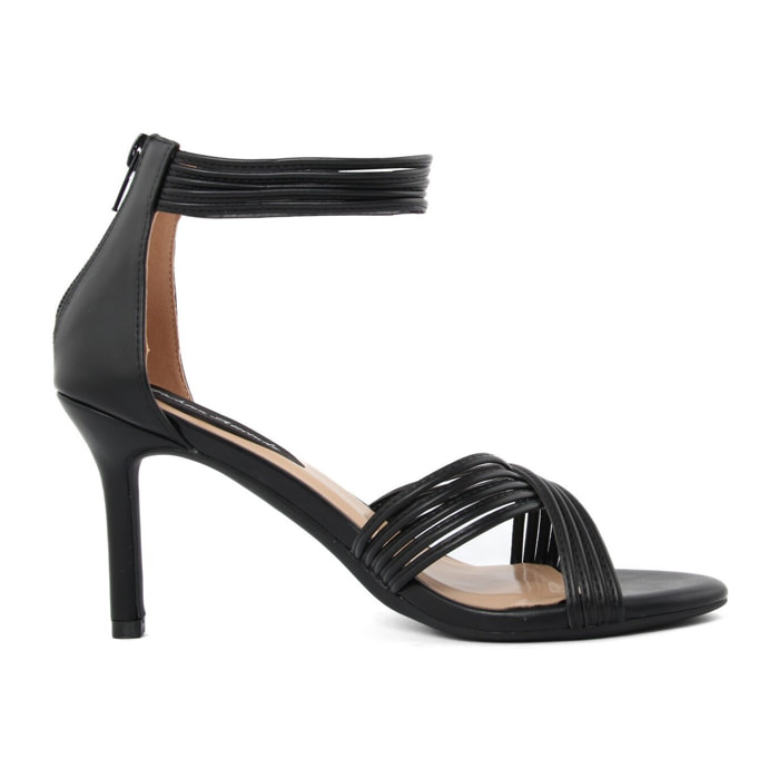 Sandali Donna colore Nero-Altezza tacco:8,5cm