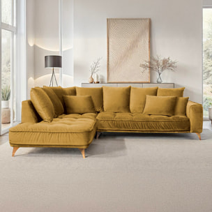 Canapé d'Angle Gauche Tissu Altamo, 4 Places, Housse Déhoussable, Style Scandinave