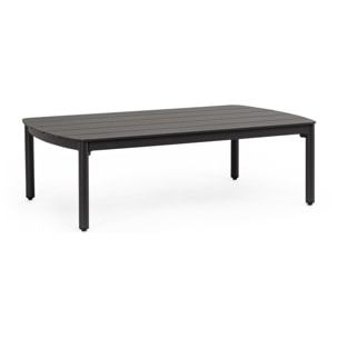Tavolino da giardino GAUDIX in alluminio antracite con piedini regolabili, 115×68,5 cm