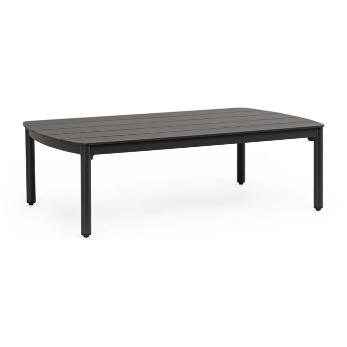 Tavolino da giardino GAUDIX in alluminio antracite con piedini regolabili, 115×68,5 cm