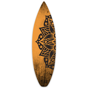 Planche de surf décorative tribal orange Tableau alu Dibond
