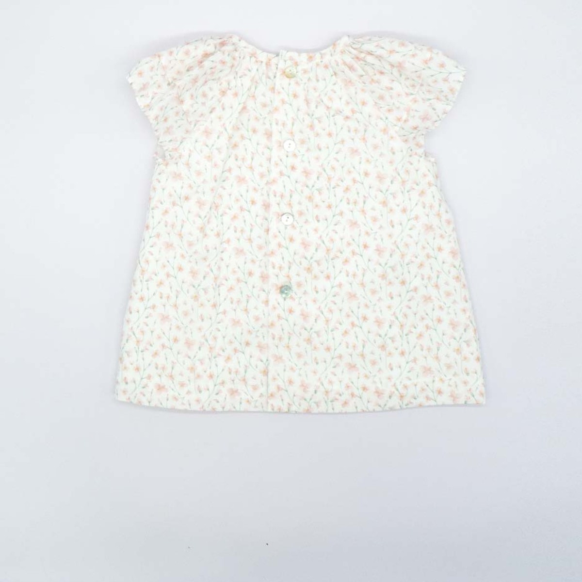 VESTIDO BORDADO A MANO FLOR ROSA