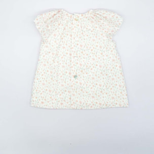 VESTIDO BORDADO A MANO FLOR ROSA