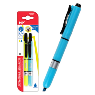 SET MARCATORE FLOURESCENTE RITRAIBILE 2 Uds. Giallo e blu.