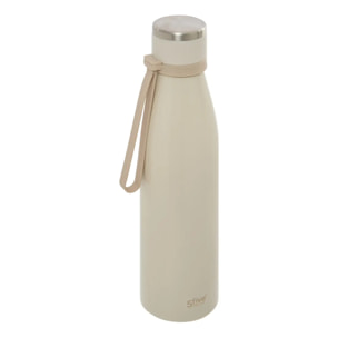 Bouteille isotherme ronde 0,65L beige