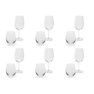 Set dégustation verres à vin et verres à eau Excelsa - Soave, Verre Transparent