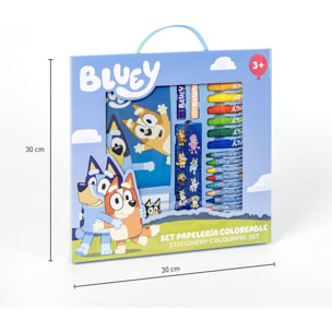 Conjunto De Papelería Coloreable Bluey 30.0 X 30.0 X 2.5 Cm