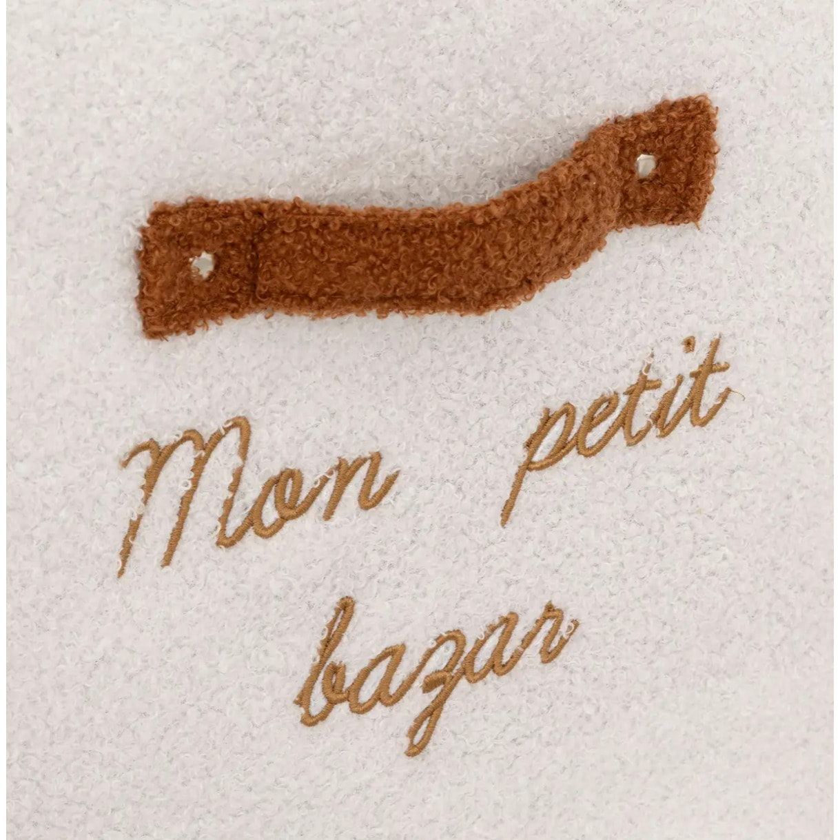 Panier de rangement Fluffy blanc 29x29cm