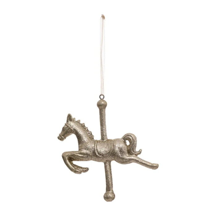 Sujet de Noël Cheval Manège Doré