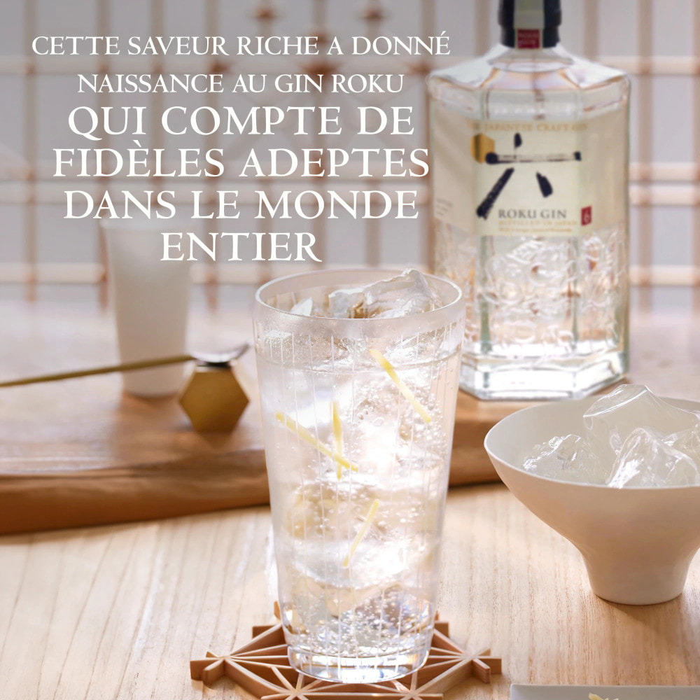 Roku Gin Craft Japonais - Gin aux 6 Botaniques Japonaises| 43% vol | 70cl