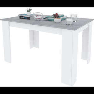 Tavolo da Pranzo Allungabile Estensibile Fino a 190 cm Tavolino Per 6 Persone Salotto Soggiorno Salone Design Moderno 190 x 78 x 90 cm Bianco Grigio