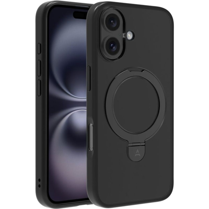 Coque ADEQWAT iPhone 17 Magnétique Stand Noir