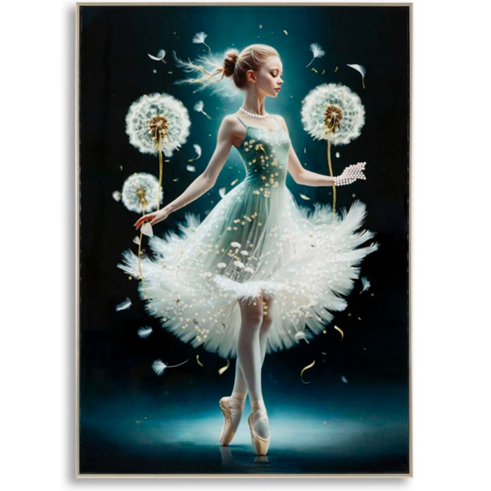 DIPINTO SU TELA LACCATO DANCING C/CORNICE -A- CM 72X4X102