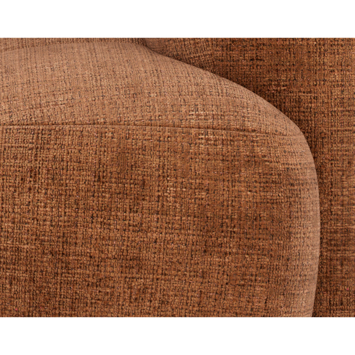 Grace - module d'assise gauche en velours texturé - Rouille