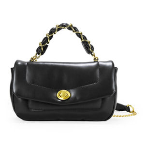 Bolso bandolera negro con cadena