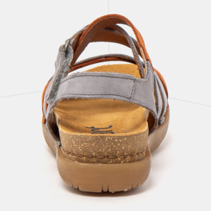 Sandalias 1714 MULTI DENIM-DARK ORANGE /RHODES color Denim-dark orange