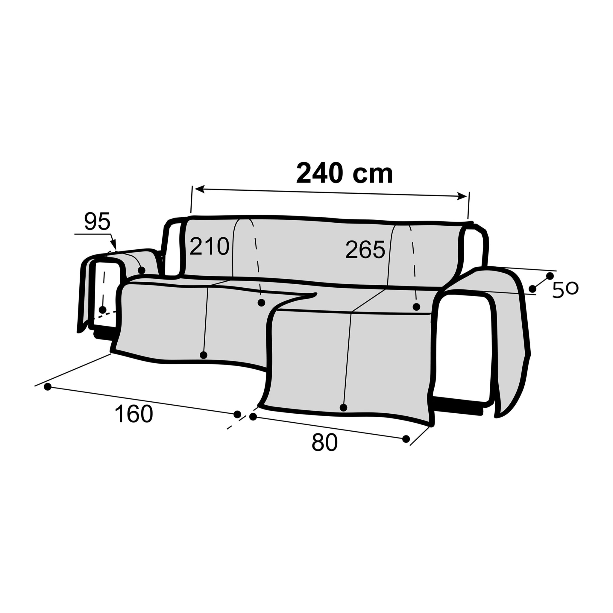 Cubre Sofá Chaise Longue Derecha modelo MIRTO