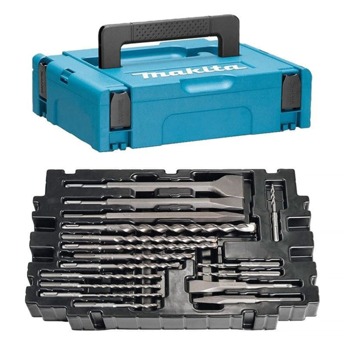 Makpac Set 17 piezas SDS-Plus brocas, picos, cinceles MAKITA - B-52059