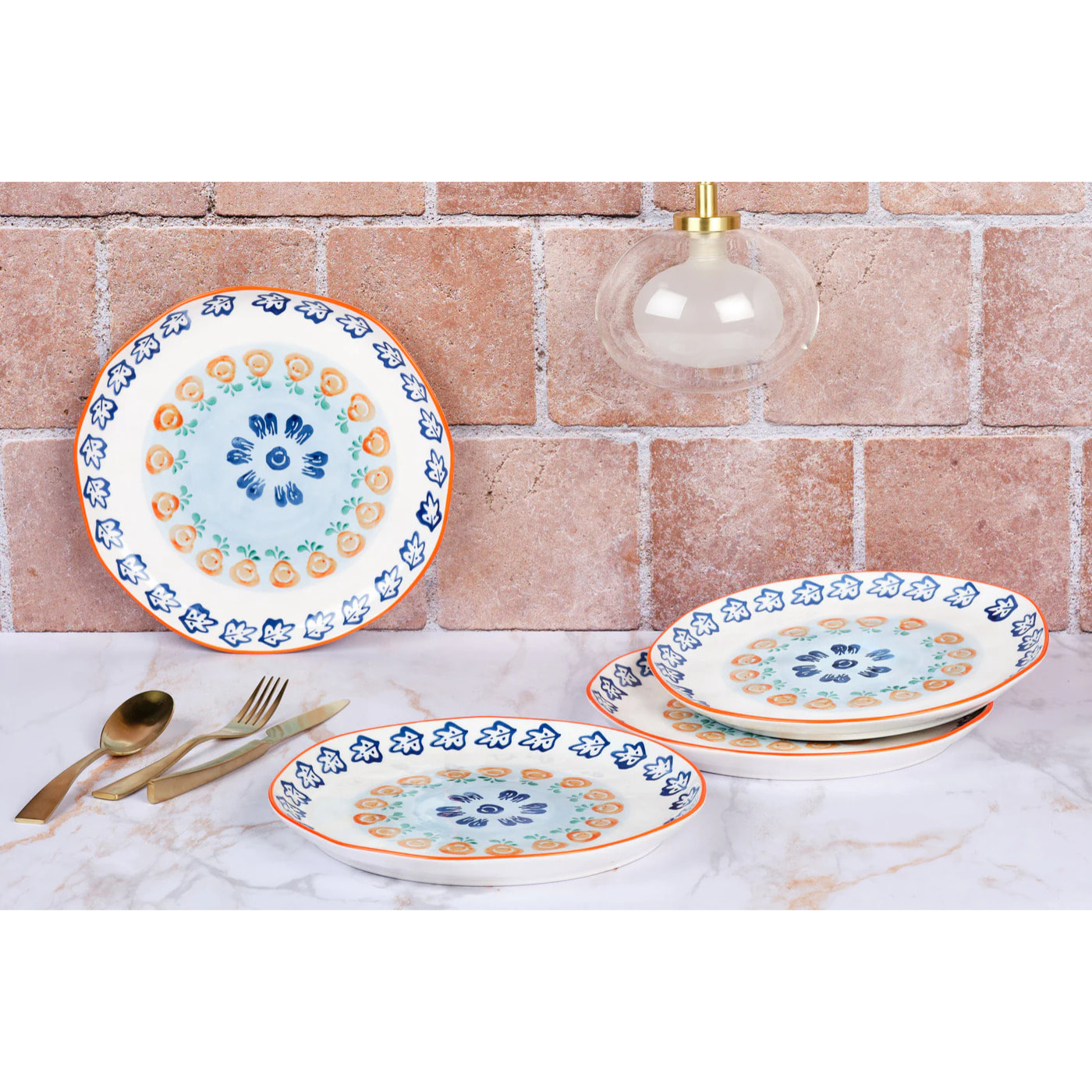 Assiette NAPOLI Ø27cm - 4 pièces - Agrume