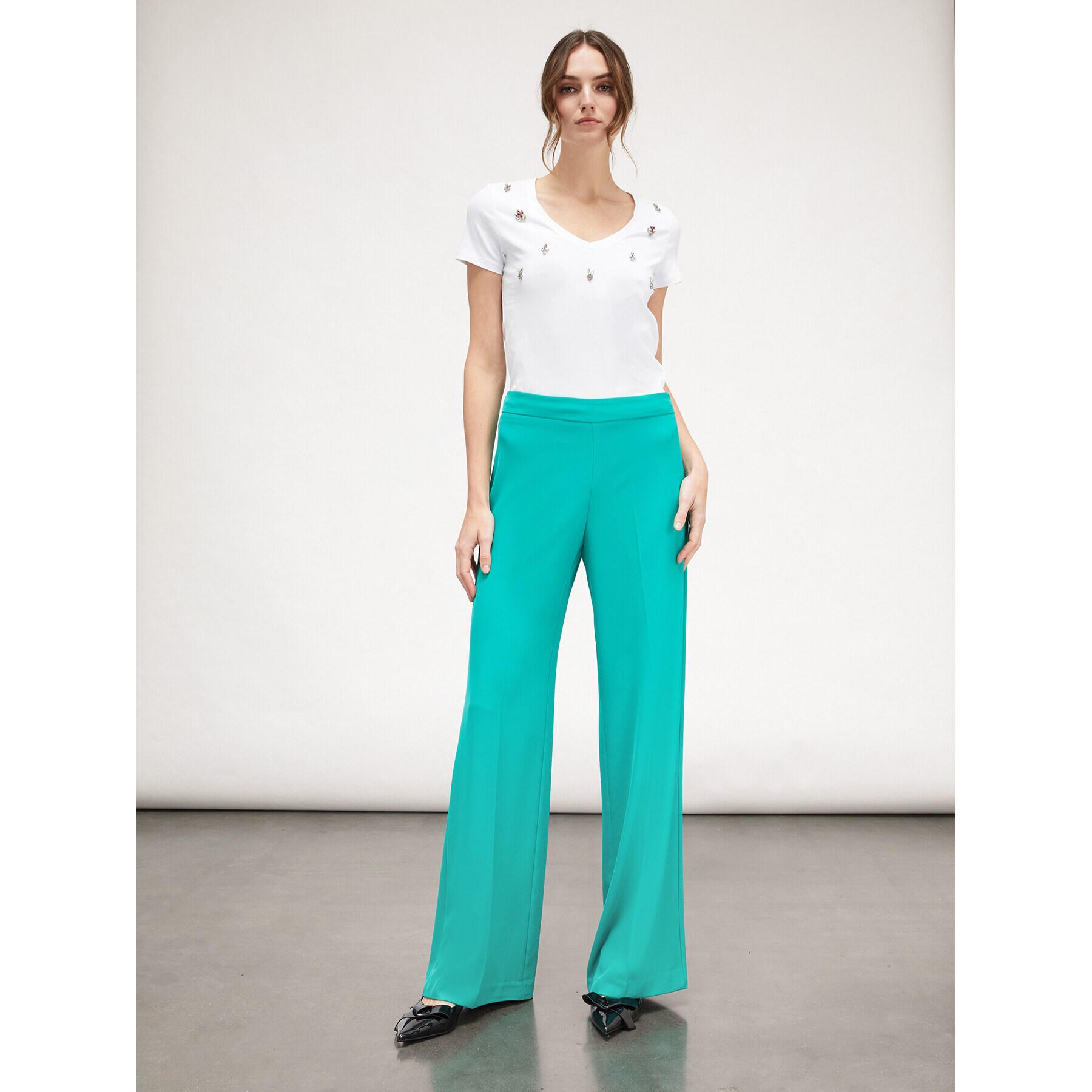 Motivi - Pantalones flare - Verde