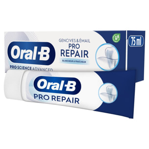 4 Dentifrices Repare Gencives Et Email Blancheur 75ml, Oral B Pro Science